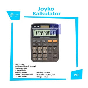 JOYKO - Calculator - Kalkulator CC-35 - 12 Digits - Check Correct