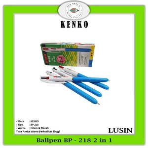 Kenko - Ballpoint 2 In 1 Hitam dan Merah Ballpen Kenko - 218 - Lusin