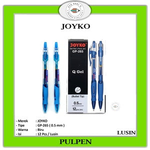 JOYKO - Pulpen GelPen GP-265 0.5mm - Lusin - Biru