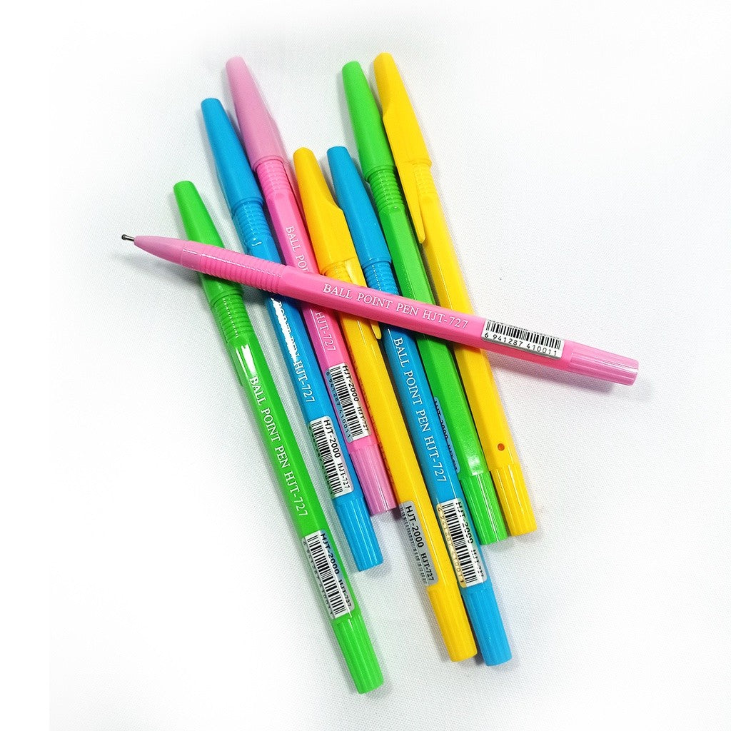 Fluorescent Ballpoint Pen HJT-727 Cover Warna - Lusin