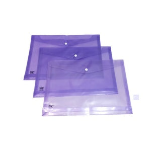 FOLDER ONE - Map Kancing Plastik Ukuran Folio - Ungu / Pcs