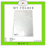 MY FOLDER - Map L Clear Sleeve Holder A4 CPP - Kulit Jeruk - Lusin