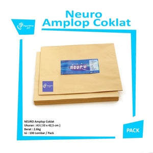 NEURO - Amplop Coklat Ukuran A3 Seal ( 33 x 42,5 cm ) - Pack