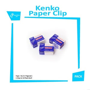 Kenko - Paper Clip Trigonal / Klip Penjepit Kertas No. 3 - Pack