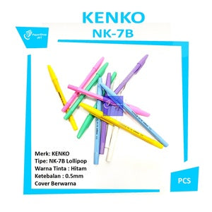 KENKO - pulpen nk-7b lollipop oil gel 0.5 cover berwarna - pcs