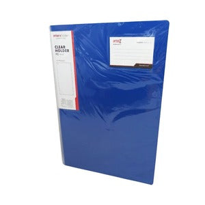 INTER X FOLDER - Clear Holder 40 Pocket F4 - Pcs - Biru