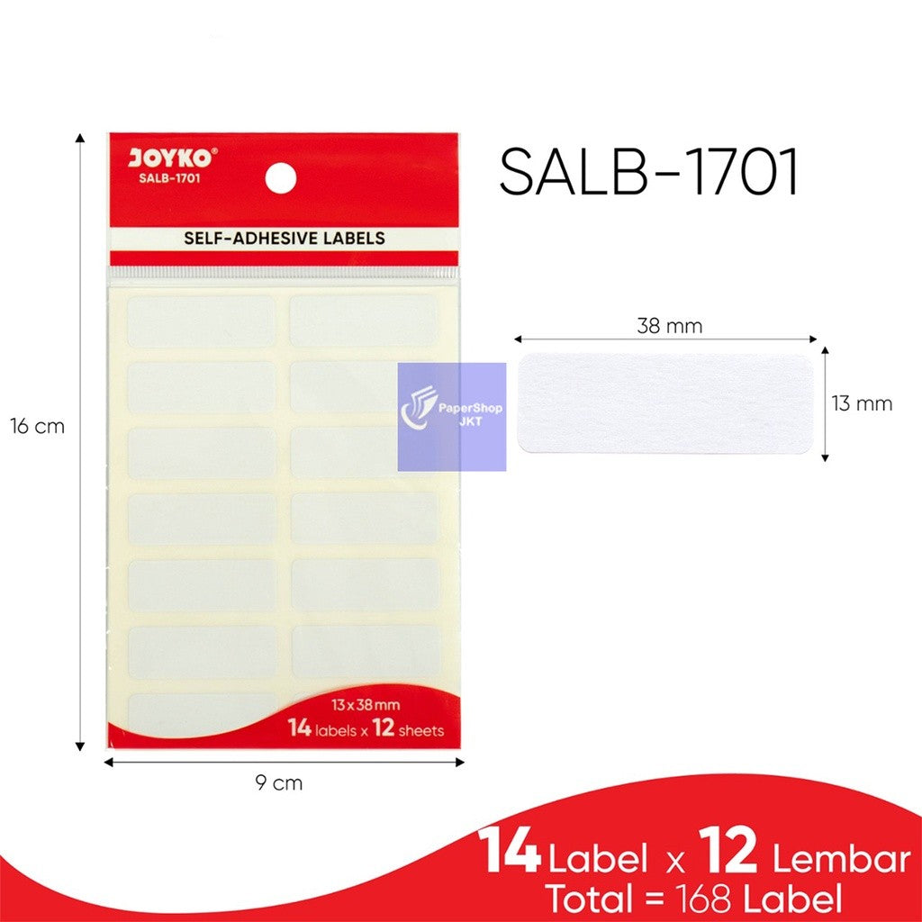 JOYKO - Self Adhesive Labels Salb 1701 - 1715 - Pad