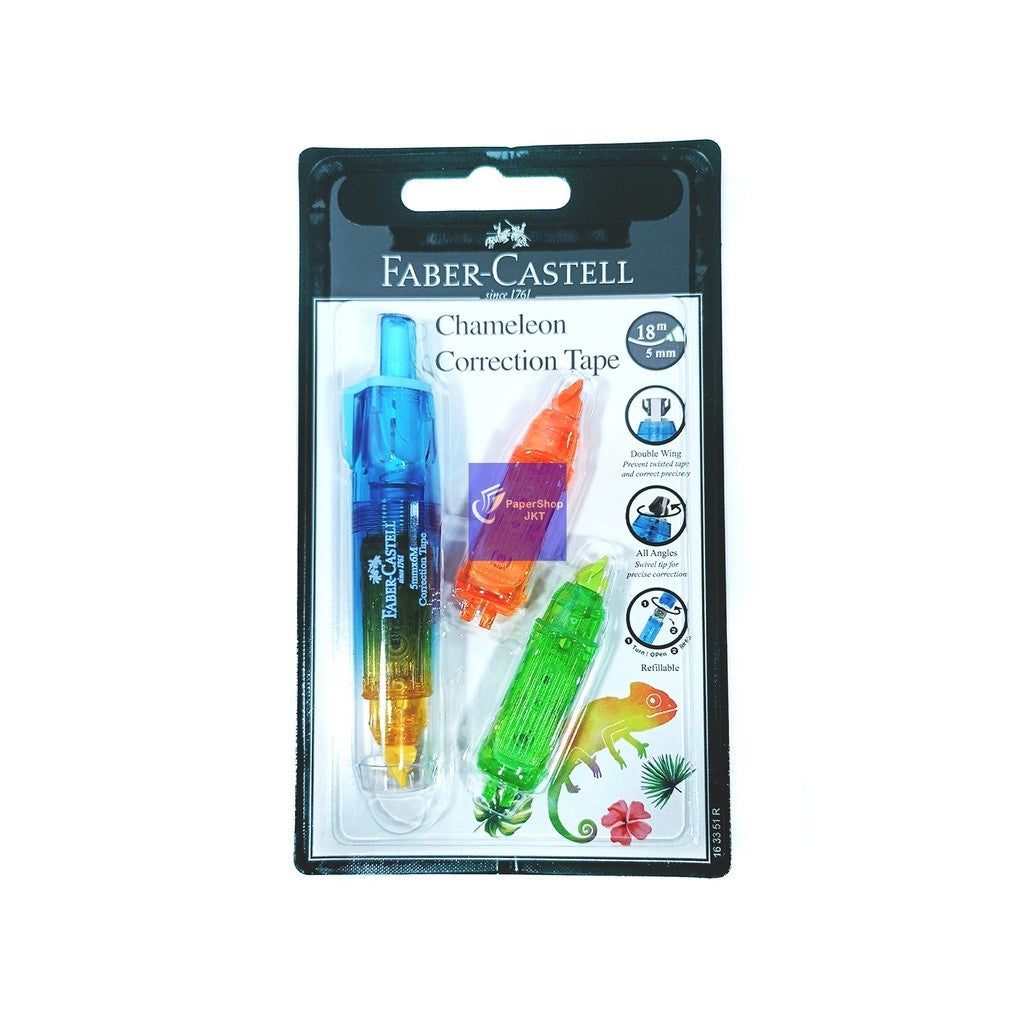 FABER CASTELL Correction Tape Chameleon 18m x 5mm -  Set