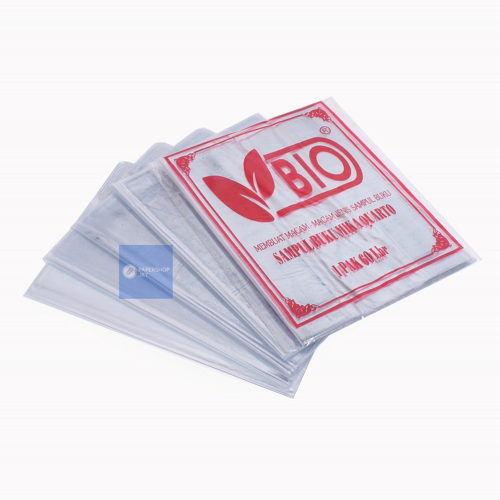 BIO - Sampul Buku Plastik Mika Ukuran Kwarto isi 10 Lembar