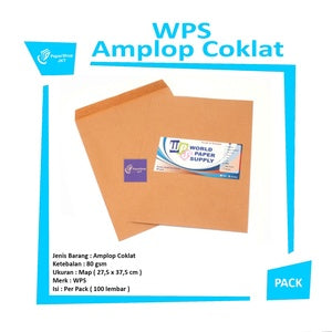 WPS - Amplop Coklat Ukuran Map ( 27,5 x 37,5 cm ) - Pack
