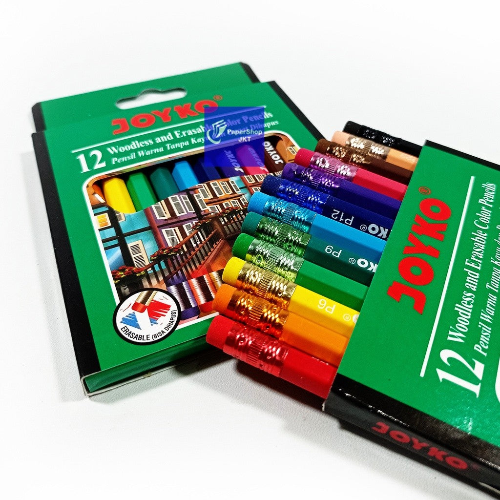 JOYKO - Pensil Warna Dapat Dihapus Color Pencil Erasable CP-120 - Pcs