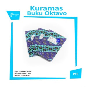 KURAMAS - Buku Catatan Ukuran Oktavo isi 100 lembar/Buku Mini Kertas Bergaris - Pcs