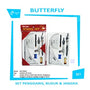 BUTTERFLY - Jangka Penggaris Lengkap Plus Pensil Kayu SS 01 - Set