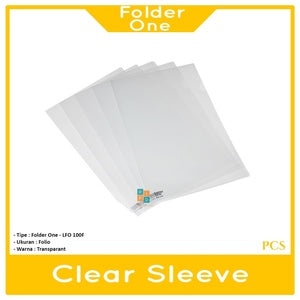 Folder One - Map L - Map Bening  Folio F4 Warna - Lusin - BENING