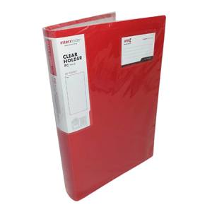 Interx Folder - Clear Holder 60 Pocket F4 - Pcs - Merah