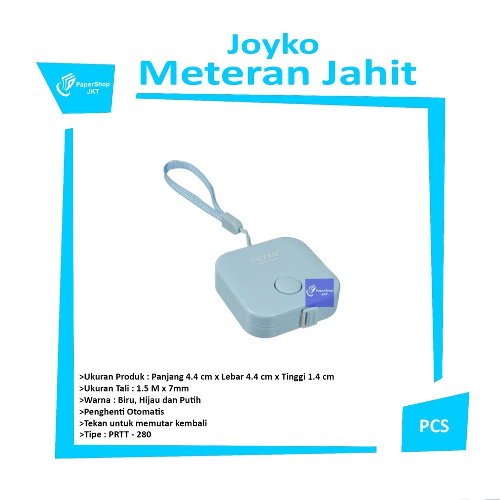 JOYKO - Pocket Ruler Tailoring Tape Meteran Jahit PRTT-280 - Pcs
