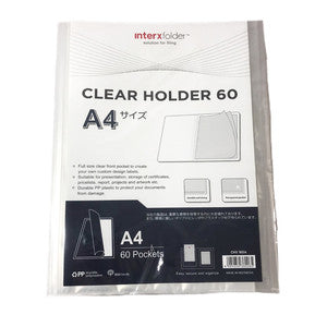 InterXFolder - Dokumen Clear Holder isi 60 Pocket A4 - PCS - Transparant