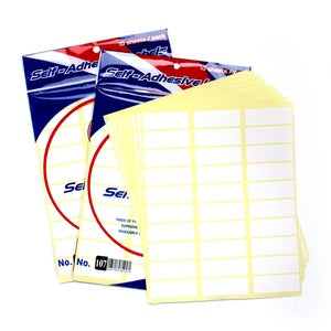 T&J -  Self-Adhesive Label Stiker Putih 107-112 - Pad - No.107
