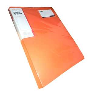 INTER X FOLDER - Clear Holder 40 Pocket F4 - Pcs - Orange
