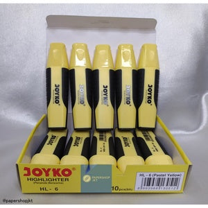 JOYKO - Highlighter Pastel Series Atau Penanda Pastel Seri - Pcs - HL - 6 Kuning