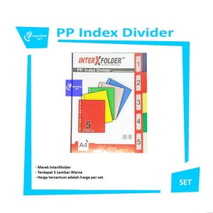 INTERXFOLDER - PP Index Divider A4 - 5 Warna - Set