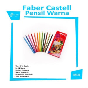 FABER CASTELL - Pensil Warna CP Classic 12 Panjang - Set