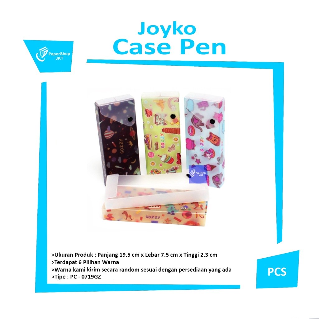 JOYKO - Pencil Case Kotak Tempat Pensil PC-0719GZ - Pcs