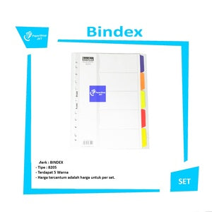 BINDEX - Colour Divider Ecology 8205 A4 5 Warna - Set