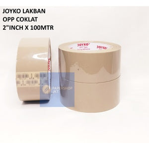 JOYKO - Lakban Bening dan Coklat 2 Inch x 100Mtr - Roll - Coklat