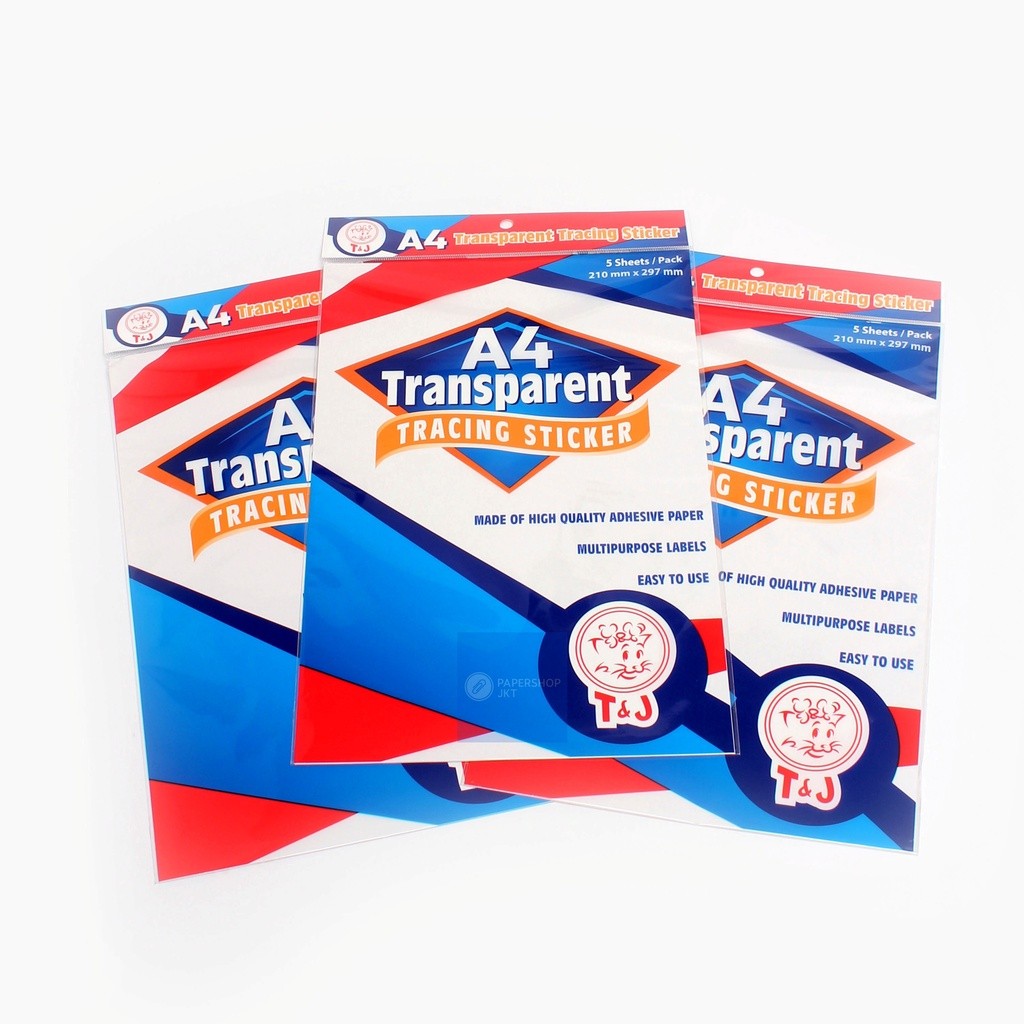 TOM & JERRY - Label A4  Sticker Transparan  - Transparent - Pack