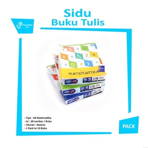 SinarDunia - Buku Tulis Sekolah Anak Bentuk Kotak Kecil Matematika 38 Lembar - Pack