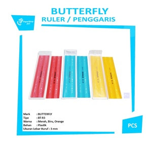 BUTTERFLY - Penggaris Sablon Huruf 3mm BT-R3 - Pcs