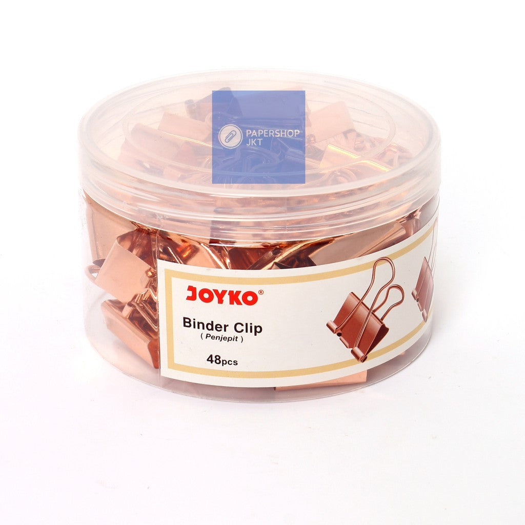 JOYKO - Binder Clip 111RG Fancy Warna Rose Gold - Drum