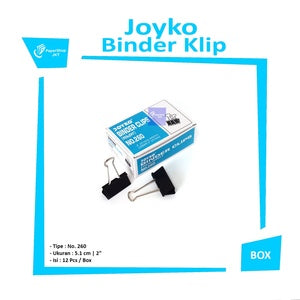 JOYKO - Binder Clip 260 Penjepit Klip Kertas Dokumen File Besar - Pack