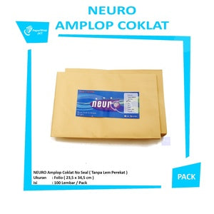 NEURO - Amplop Coklat Ukuran Folio No Seal ( 23,5 x 34,5 cm ) - Pack