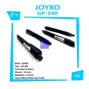 JOYKO - Pulpen Gel Pen GP-340 Cover Warna Putih dan Hitam - Pcs
