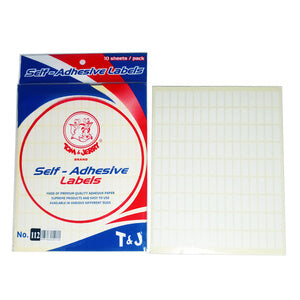 T&J -  Self-Adhesive Label Stiker Putih 107-112 - Pad - No.112