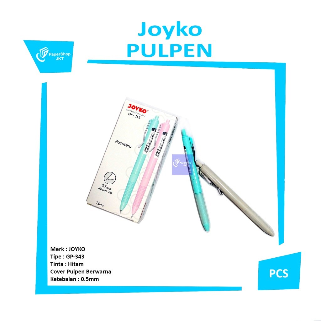 JOYKO - Pena Gel GP 343 Pasuteru Hitam - Pcs