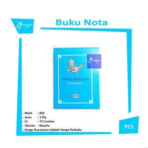 KNI - Buku Catatan Nota Kontan NCR Rangkap 3 Ukuran Besar isi 72 Lembar/Buku - Pcs - Besar