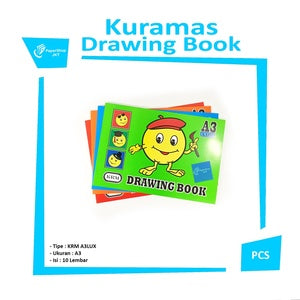 KURAMAS - Drawing Book Ukuran A3 Buku Gambar Polos Putih Isi 10 Lembar/Buku - PCS