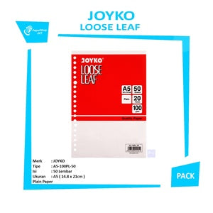 JOYKO - Loose Leaf Isi Kertas File Binder A5-100PL PLAIN - 50 Lembar - Pack - A5