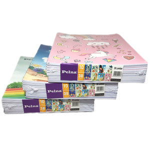 PELNA - Buku Tulis Sekolah Bergaris Variasi - PACK - Isi 38 Motif