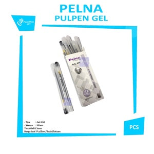 Pelna Pulpen Gel.200 Needle 0.5mm Tinta Hitam - PCS