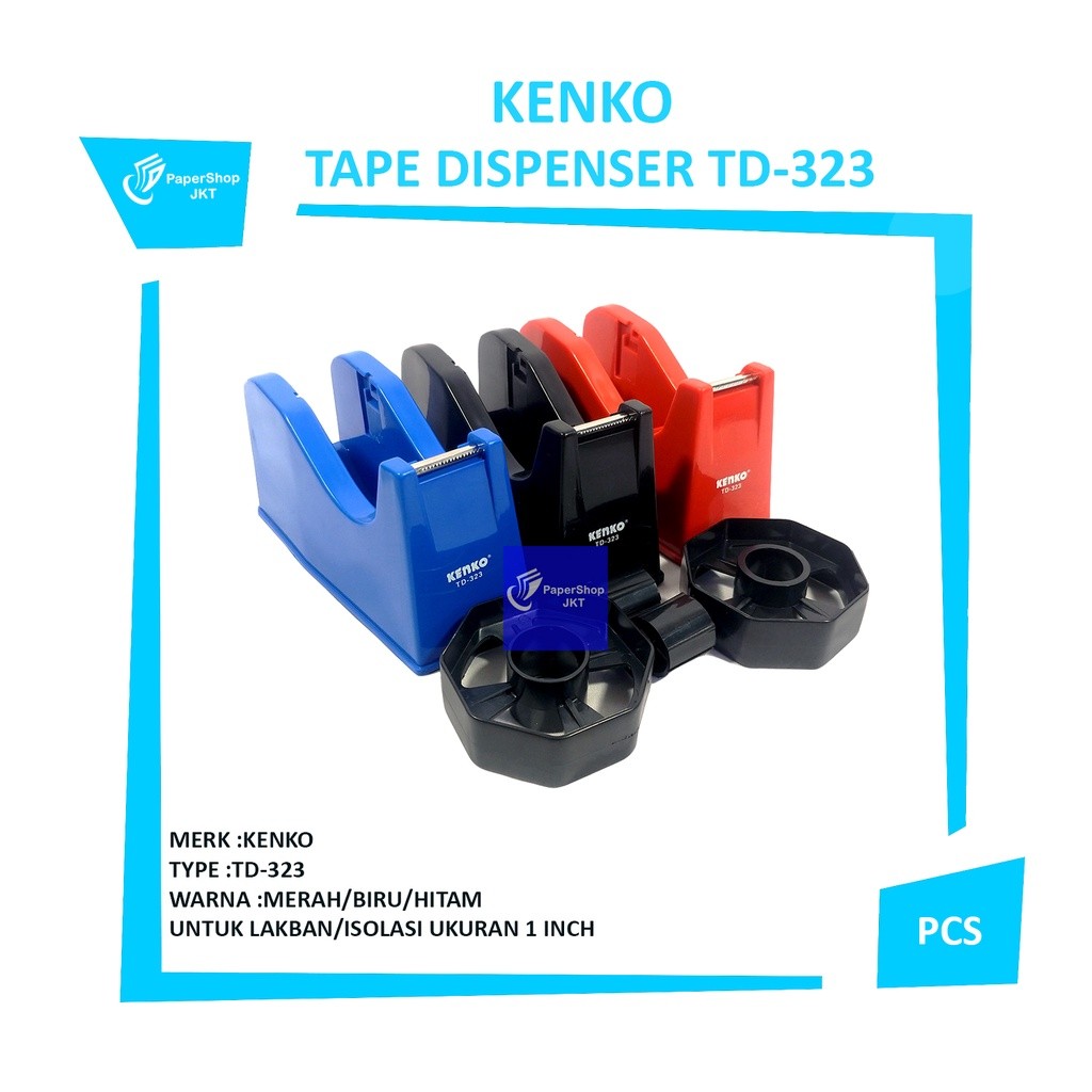 KENKO - Tape Dispanser TD-323 - Pemotong Lakban Ukuran 1 Inch - Pcs