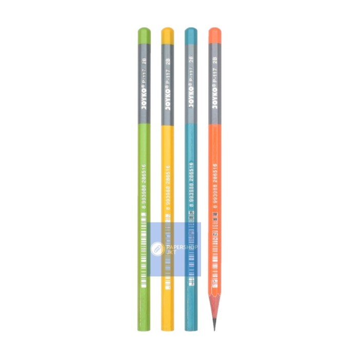 JOYKO - Pensil Tulis P-117 2B Motif Warna - Pcs