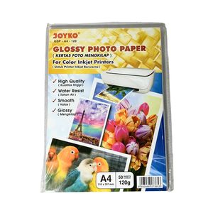 Joyko - Glossy Photo Paper Halus Kertas Foto Mengkilap - Pack - A4 120gr Paris
