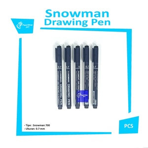 SNOWMAN Drawing Pen 700 Hitam All Varian Ukuran - Pcs - 0.7