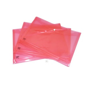 FOLDER ONE - Map Kancing Plastik Ukuran Folio - Merah / Lusin