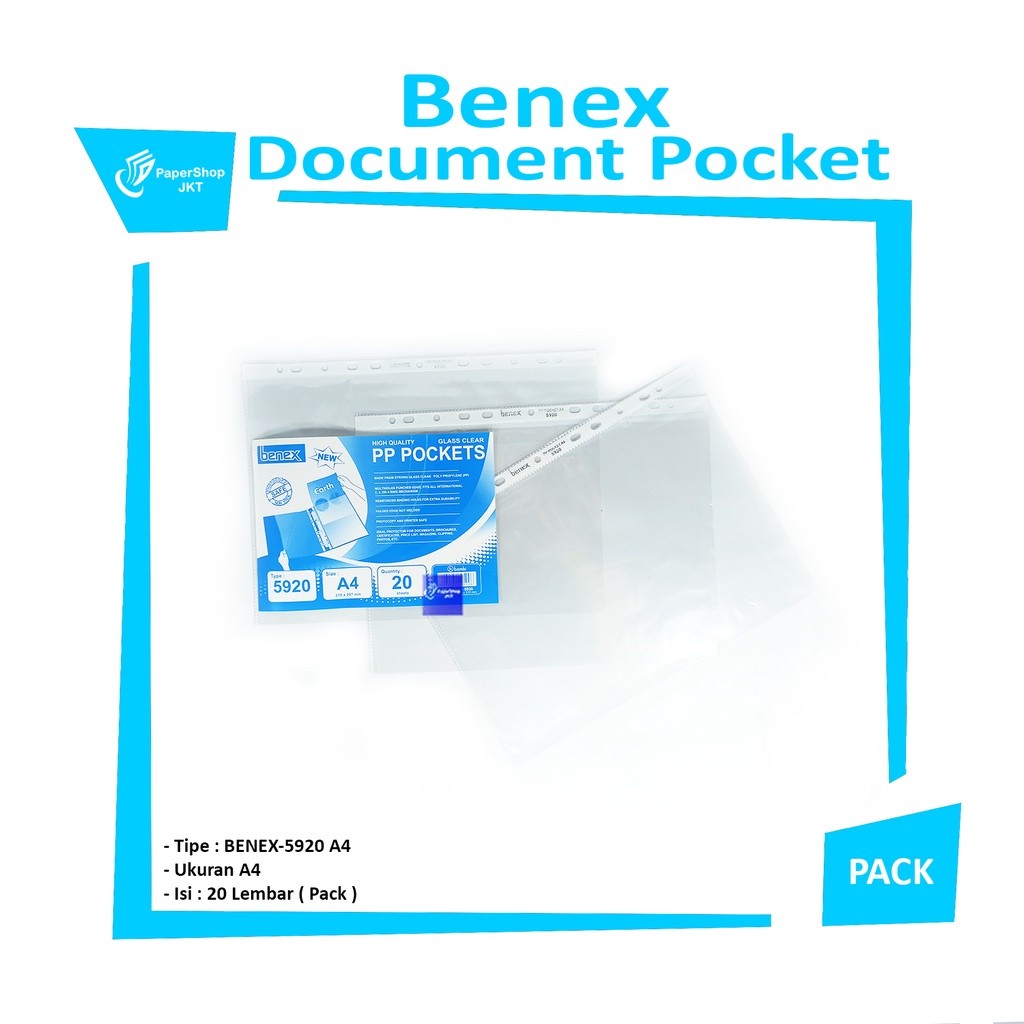 BENEX - Document Pockets 5920 A4 - Pack