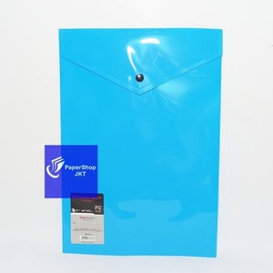 INTERX - Map Kancing V Opaque Folio - Pcs - Biru